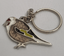 Goldfinch Bird KeyRing Hand Crafted Pewter Key Ring in pouch Gift