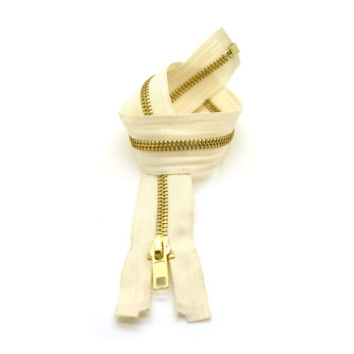 High Quality Metal Brass Teeth Open Ended Zip No 5 ✄ 5 Colours ✄ 40cm 85cm