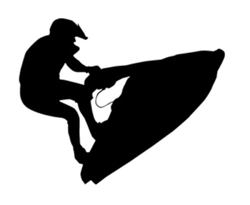 Seadoo Jetski Jump Car Tablet Vinyl Decal Sport Silhouette
