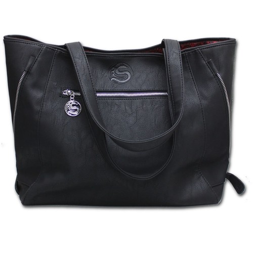 Spiral Direct Blood Rose Garland Gothic Witch Black Studded Tote Bag