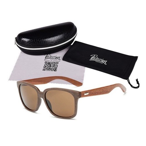 Rays Designer Wooden Frame Sunglasses Unisex