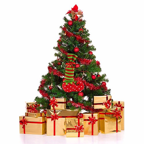 Noël Elf Candy Bag Santa Candy Chaussettes ELF BOUTEILLE SAC BOUTEILLE VIN Wrap R8K5