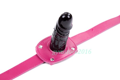 Slave Lockable Soft Plug Silicone Ball Gag Pu Leather Mouth Stuffer Restraint