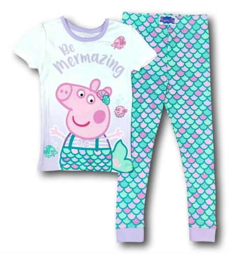 Peppa Pig Pajamas for Toddler Girls /"Be Mermazing/" Mermaid Peppa PJs 5T