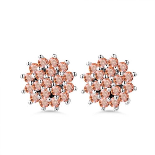 Fashion Femmes Marron Strass Flocon de Neige Argent Oreille Clous D/'oreilles Cadeau De Noël