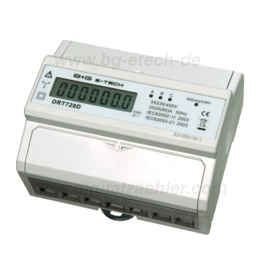 Medidor de energía lcd giratoria contadores para hutschiene con salida s0 3x20 a 80