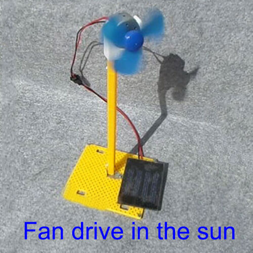 Solar Power Generator DC Motor Mini Fan Panel DIY Science Education Model Kit