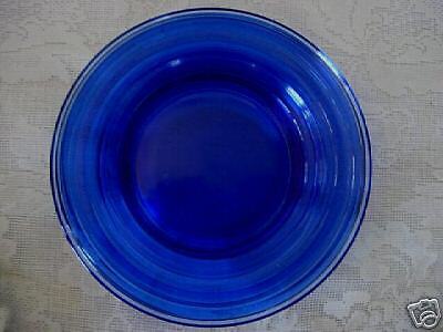 Vintage 1930/'s HAZEL ATLAS Moderntone Cobalt Blue Glass Salad Plate