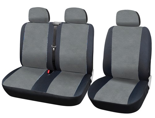 Sitzbezüge 1+2 Schonbezüge für FORD ohne Seitenairbag Grau//Schwarz AS7333