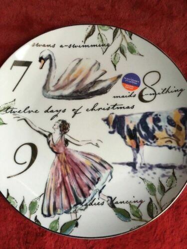 Better Homes Gardens Twelve 12 Days of Christmas Porcelain Salad Plate”7,8,9”