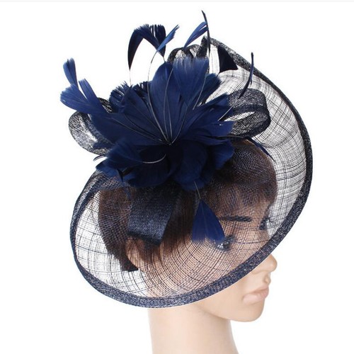 Feather Fascinator Stirnband Netz Blume Haarclip Haarreif Haarschmuck