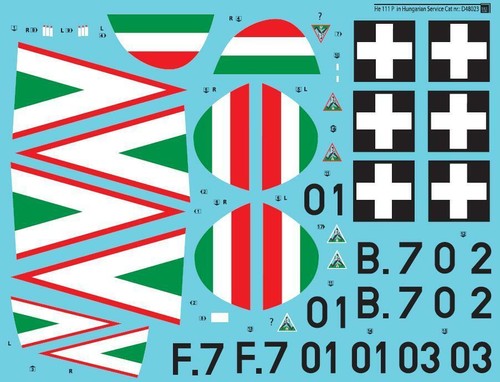 model Decals sd48023// S.B.S Heinkel He-111P – In Hungarian Service – 1:48