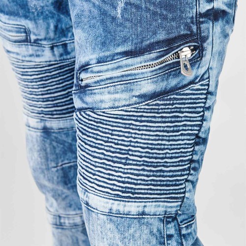 883 Police homme monte Jeans Slim Pantalon Pantalon fit effet vieilli Texturé