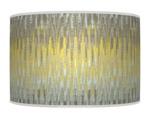 30cm Abstract Mustard Grey Printed Lamp Shade pendant Drum CEILING Light 960