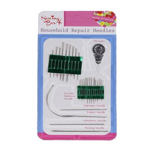 Household Repair Sewing Needles Pack Upholstery Carpet Leather Curved Sailmaker