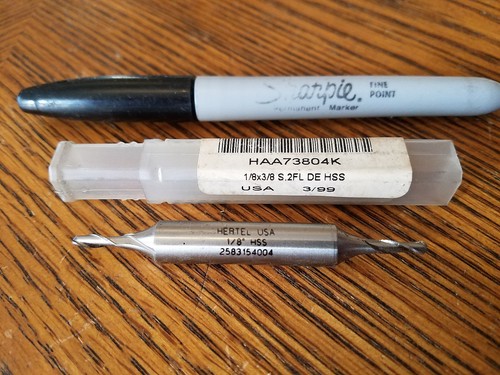 Hertel Used but sharp Ball End Mills double 1//8/" dia 3//8/" cut 2 flute