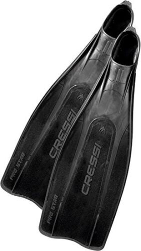 Cressi Pro Star Full Foot Fins-For Scuba Diving Snorkeling Made in Italy
