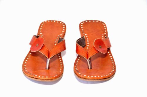 Womens leather slippers tan color sandals ladies slippers indian sandals flats