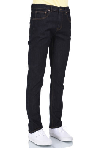 Men Eagle blue jeans stretch slim fit Dark Indigo Blue jeans Low rise 2% spandex 