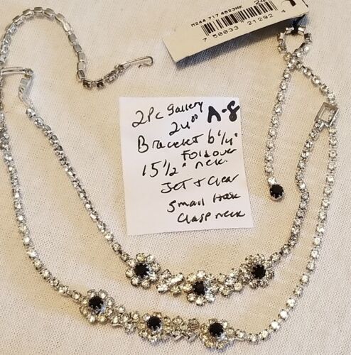 Austrian Crystal Rhinestone Jewelry Necklace Nice Quality Old Stock Never Used