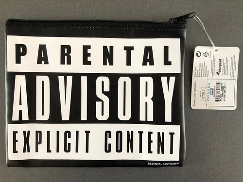 PARENTAL ADVISORY TASCHE FEDERMAPPE MÄPPCHEN PENCIL CASE STIFTEMAPPE ETUI RAP