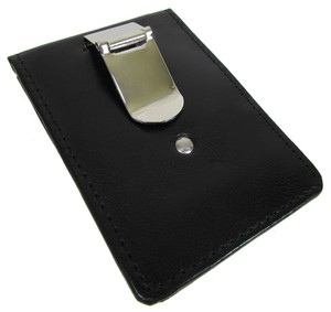 New Mens Leather Front Pocket Money Clip Wallet, Black | eBay