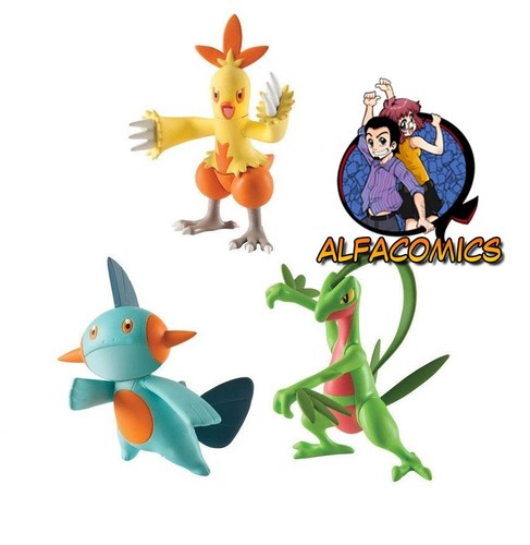 COMBUSKEN POKEMON Action Figures GROVYLE MARSHTOMP 6 cm 100/% Original TOMY