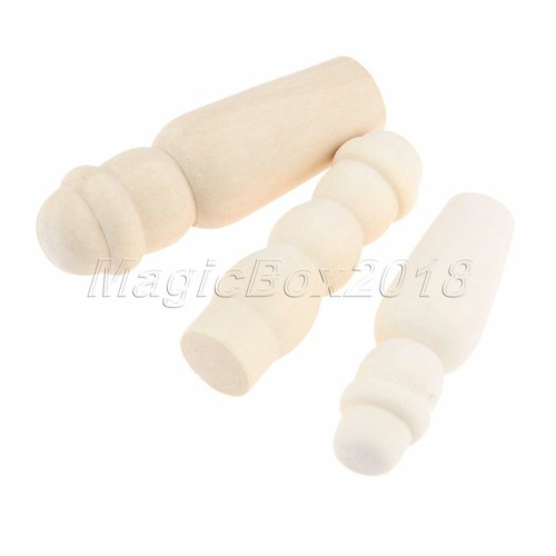10//20//25//50pcs Unpainted Blank Wooden Snowman Peg Dolls Crafts DIY Creative Toy