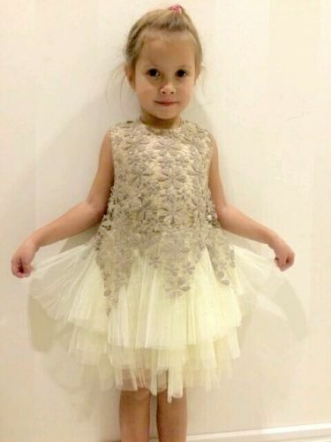 FREE Headband Sunny Girls Lace Tutu Dress Birthday Party Wedding Bridesmaid 1-5Y