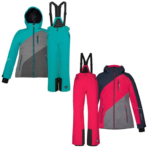 Killtec Kinder Skianzug 2 Teile Skijacke Skihose blau pink wasserdicht