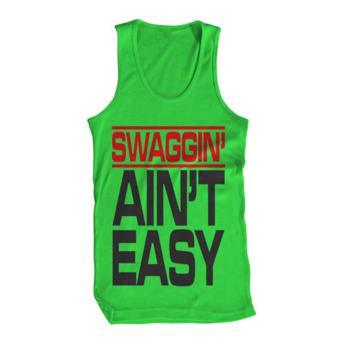 Swaggin Ain't Easy Popular Sayings Hip Hop Culture Youth Mens Tank Top 