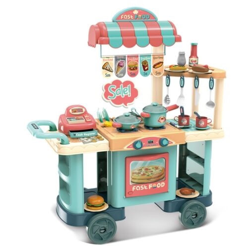 Kids Pretend Cooking Playset Kitchen Toys Cookware Play Set Toddler Child Gift 
