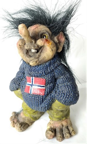 Lommedalen Troll /"Gier/" Norwegian Sweater 5/" Tall Made in Norway NEW with Tag