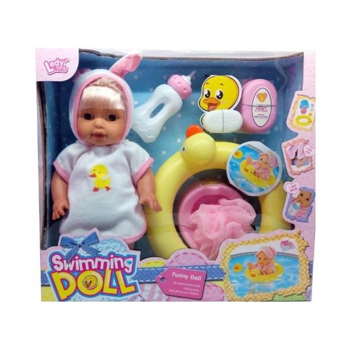 Free Delivery Early Learning Toy Doll Swimming Doll 30cm With Extra Items