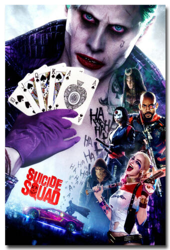 Suicide Squad Joker Harley Quinn Movie Art Silk Poster Print 13x20 20x30/" 022