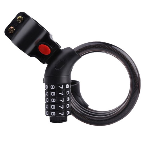 Durable Anti Theft Bicycle Combination Lock Steel Wire Mountain Bike 5 Numbers