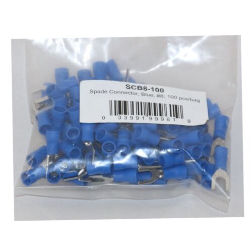 Scosche Spade Connector Blue #10 16-14 Gauge 100 Pieces/bag 