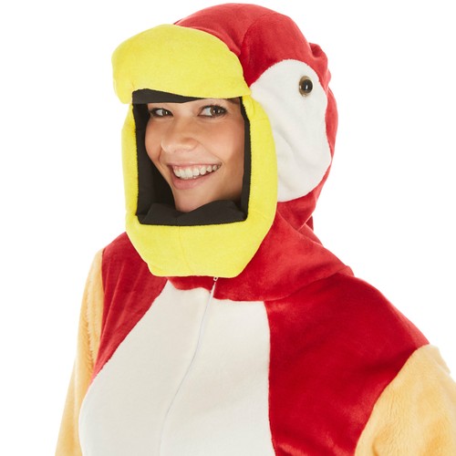 Papagei Kostüm Frauen Männer Karneval Fasching Halloween Ara Einteiler Dschungel