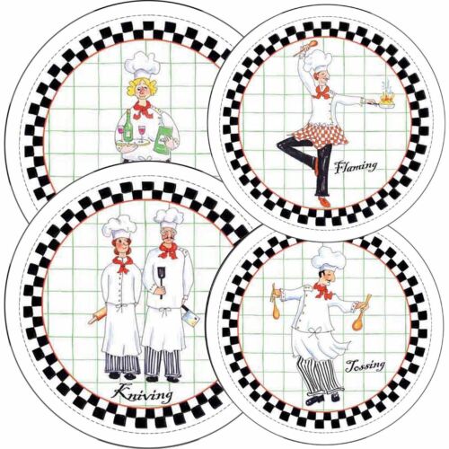 Electric Stove Top Range Round Burner Covers Night Shift Design Set of 4 NEW