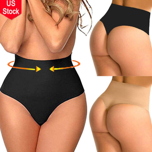 Womens Waist Tummy Control Thong Body Shaper Panty Butt Lifter Underwear AK