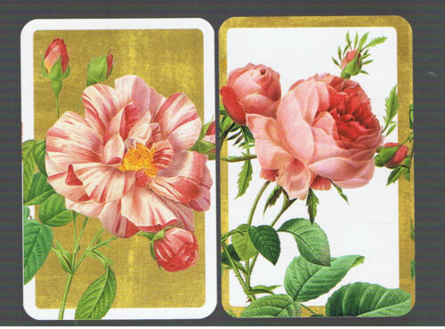 Playing Swap Cards  2  SEMI  VINT   DELUXE  GENUINE CASPARI   FLOWERS W564 