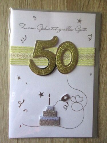 Karte zum 50 Geburtstag Glückwunschkarte Geschenk zum Geburtstag