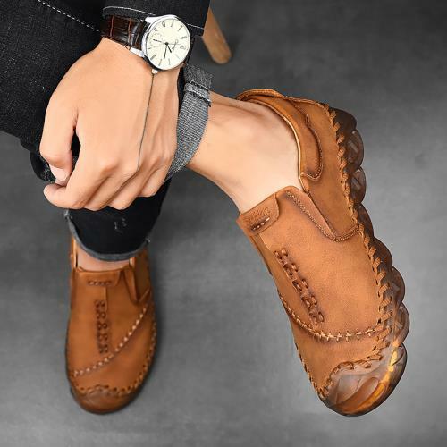 Mens Pumps Slip on Loafers Walking Casual Faux Leather Driving Moccasins Shoes L 