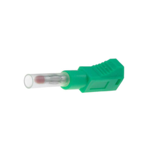 2x BSP-104-G Connector 4mm Banana 32A Green Insulated with 4mm Trailing Socket