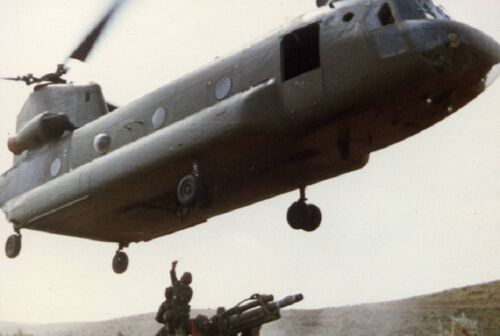 CH-47 Chinook Helicopter picking up Artillery 13/"x 19/" Vietnam War Poster 189