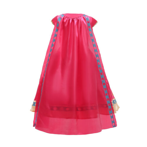 Kids Aladdin Jasmine Princess rose red Dress Halloween Costume Fancy-size 3T-10T
