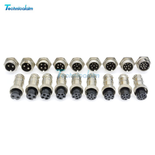 Details about   1/5/10Sets 2-15Pin Male Panel Male&Female Circle Aviation Connector Socket Plug 
