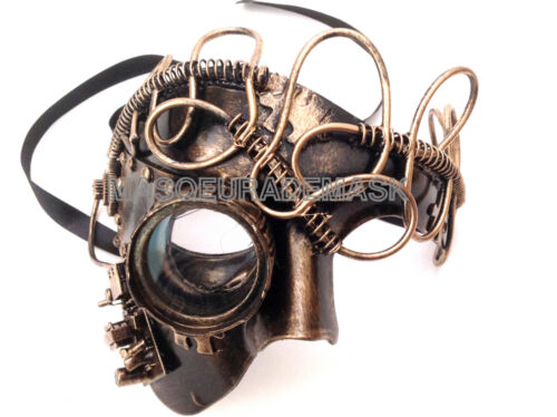 Steampunk Soldier Military Phantom Masquerade Ball Mask Goggle Burning Man Party 