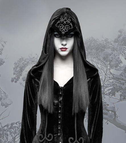 gothic steampunk NEO Vittoriano PUNK RAVE cappotto vestito cappuccio SALICE L XL