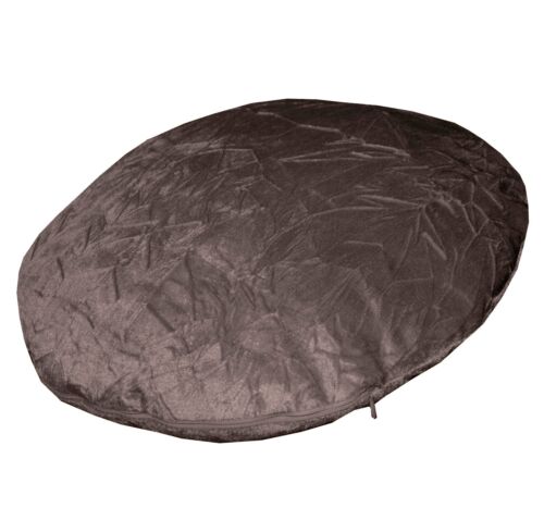 mn123n Brown Shimmer Crushed Velvet Style Round Shape Cushion Cover Custom Size